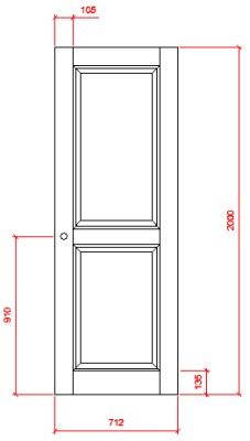 712Wドアのサイズ
